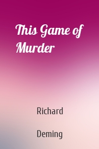 This Game of Murder