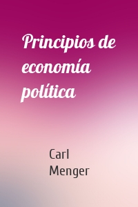 Principios de economía política