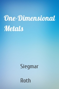 One-Dimensional Metals