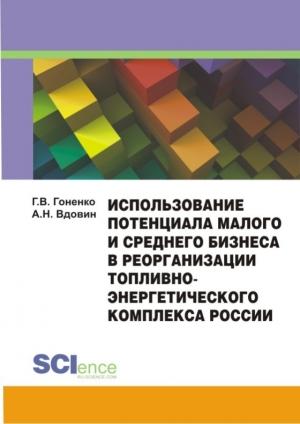 Обложка книги «Использование потенциала малого и среднего бизнеса в реорганизации топливно-энергетического комплекса России. Монография» — Даниил Гоненко, Алексей Вдовин