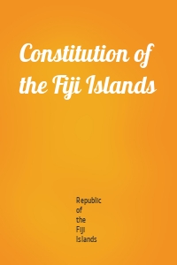 Constitution of the Fiji Islands