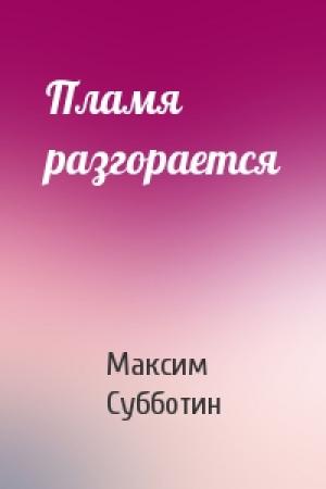 Обложка книги «Пламя разгорается» — Максим Субботин