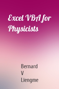 Excel VBA for Physicists