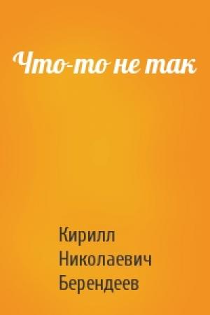 Обложка книги «Что-то не так» — Кирилл Берендеев