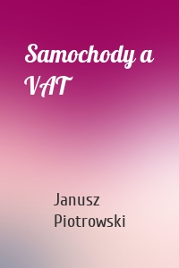 Samochody a VAT