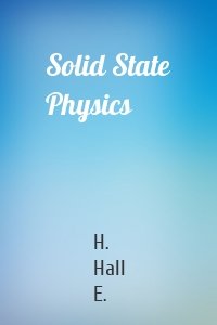 Solid State Physics