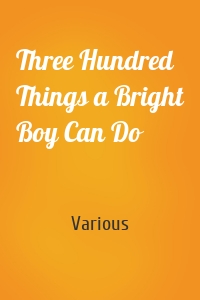 Three Hundred Things a Bright Boy Can Do