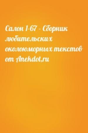 Обложка книги «Салон 1-67 - Сборник любительских околоюморных текстов от Anekdot,ru»