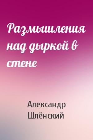 Обложка книги «Размышления над дыркой в стене» — Александр Семёнович Шлёнский