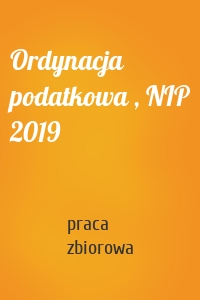 Ordynacja podatkowa , NIP 2019