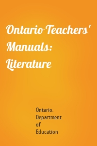 Ontario Teachers' Manuals: Literature