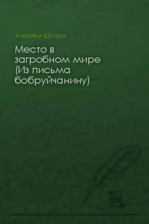 Обложка книги «Место в загробном мире (Из письма бобруйчанину)» — Шолом-Алейхем