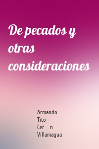De pecados y otras consideraciones
