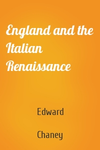 England and the Italian Renaissance