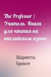 The Professor / Учитель. Книга для чтения на английском языке
