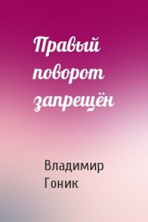 Обложка книги «Правый поворот запрещён» — Владимир Гоник