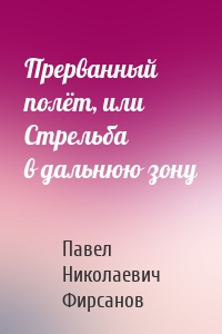 Прерванный полёт, или Стрельба в дальнюю зону