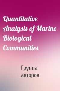 Quantitative Analysis of Marine Biological Communities