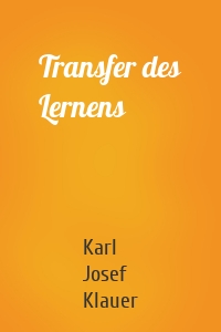 Transfer des Lernens