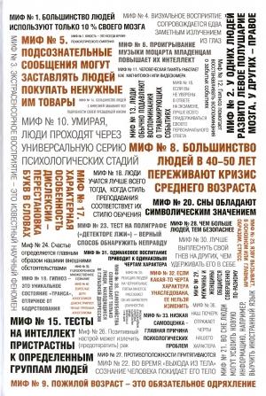 Обложка книги «50 великих мифов популярной психологии» — Скотт О. Лилиенфельд, Стивен Дж. Линн, Джон Русио, Барри Л. Бейерстайн