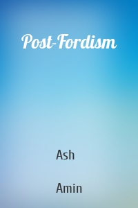 Post-Fordism