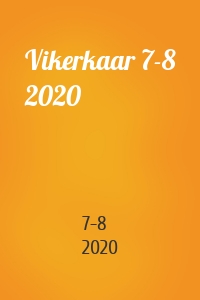 Vikerkaar 7-8 2020