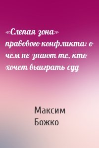 «Слепая зона» правового конфликта: о чем не знают те, кто хочет выиграть суд