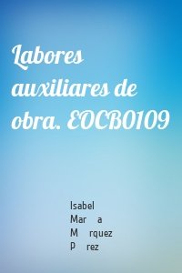 Labores auxiliares de obra. EOCB0109