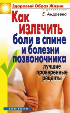 Обложка книги «Как излечить боли в спине и болезни позвоночника. Лучшие проверенные рецепты» — Екатерина Андреева