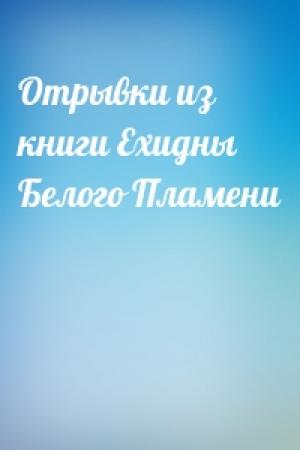 Обложка книги «Отрывки из книги Ехидны Белого Пламени»