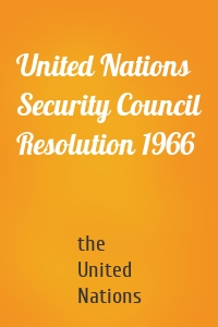 United Nations Security Council Resolution 1966