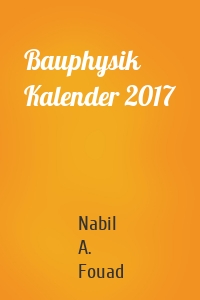 Bauphysik Kalender 2017
