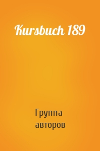 Kursbuch 189