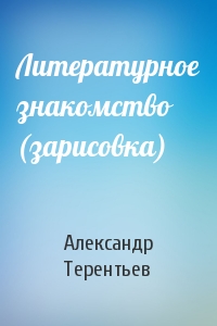 Литературное знакомство (зарисовка)