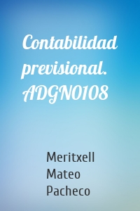 Contabilidad previsional. ADGN0108