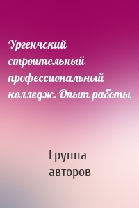 Ургенчский строительный профессиональный колледж. Опыт работы