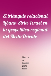 El triángulo relacional Líbano-Siria-Israel en la geopolítica regional del Medo Oriente