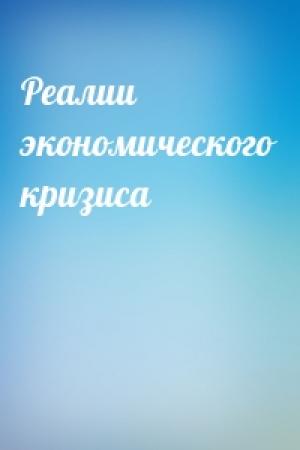 Обложка книги «Реалии экономического кризиса»