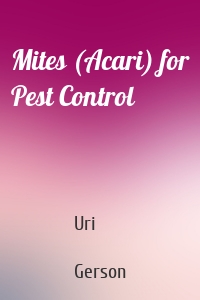 Mites (Acari) for Pest Control