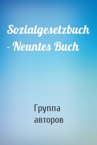 Sozialgesetzbuch - Neuntes Buch