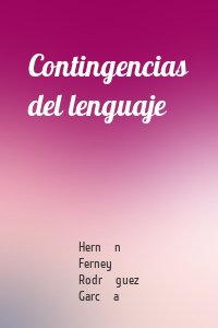 Contingencias del lenguaje